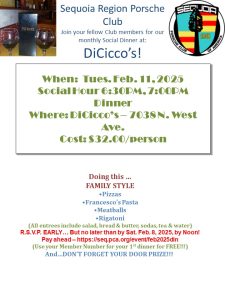 Dinner Social @ DiCicco's | Fresno | California | United States