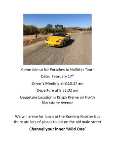 Hollister tour w/ Lunch @ Running Rooster @ Fresno | California | United States